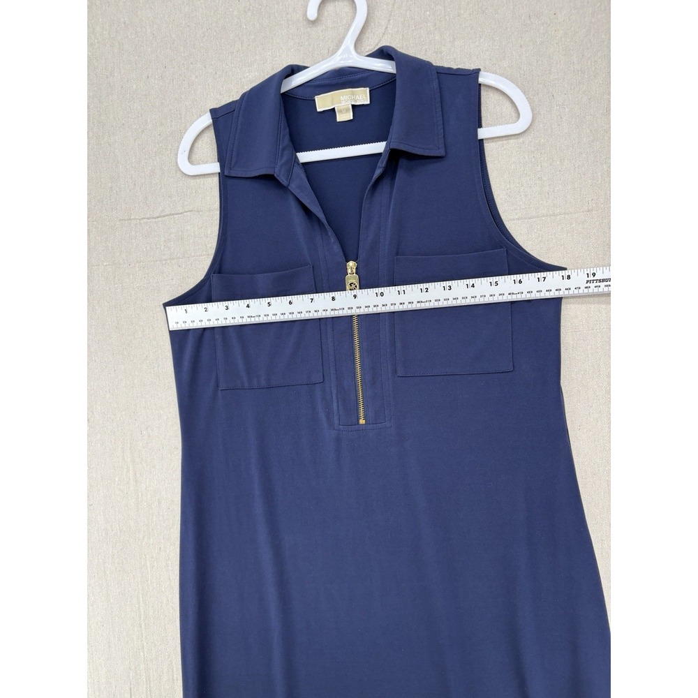 Michael Kors Sleeveless Half Zip MIDI Shift Dress Women's Size Medium - Picture 7 of 15